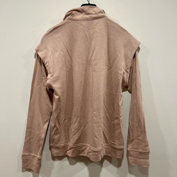 Laurie Felt French Terry Cotton Rayon Half-Zip Pullover Size XXS Sandstone - Picture 4 of 8